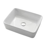 Rectangular Ceramic Kitchen Bathroom Sinks Above Counter Polished Surface