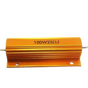China Low Price Hot Sale rx24 25w 100w 25r Golden Aluminum Case wirewound Resistance Braking Resistors on sale