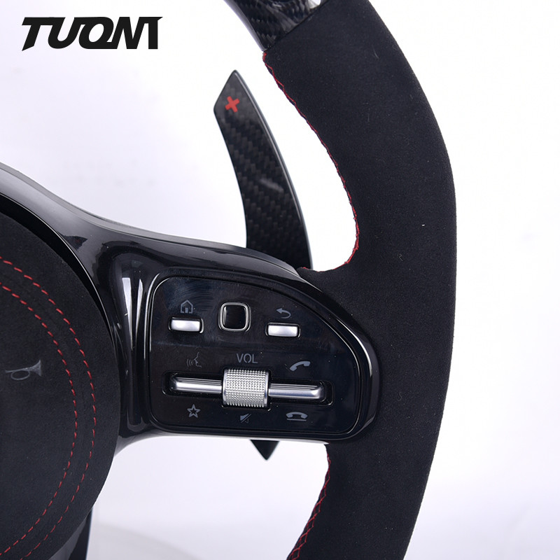 LED Alcantara Mercedes Benz Carbon Fiber Steering Wheel Luxury Car Accessories