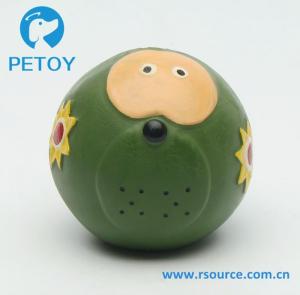 Quality Funny face small latex soft toy dog ball wholesale