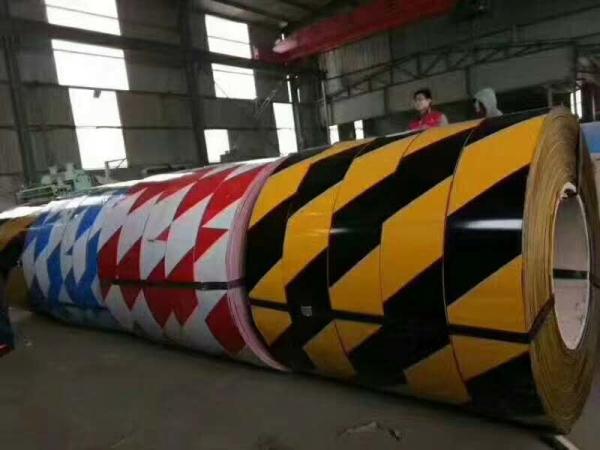 Pattern Printed Prepainted Galvalume Steel Coil High Weatherability For Traffic