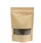 Zipper Custom Printing Heat Sealing Kraft Paper Bags With Window For Tea