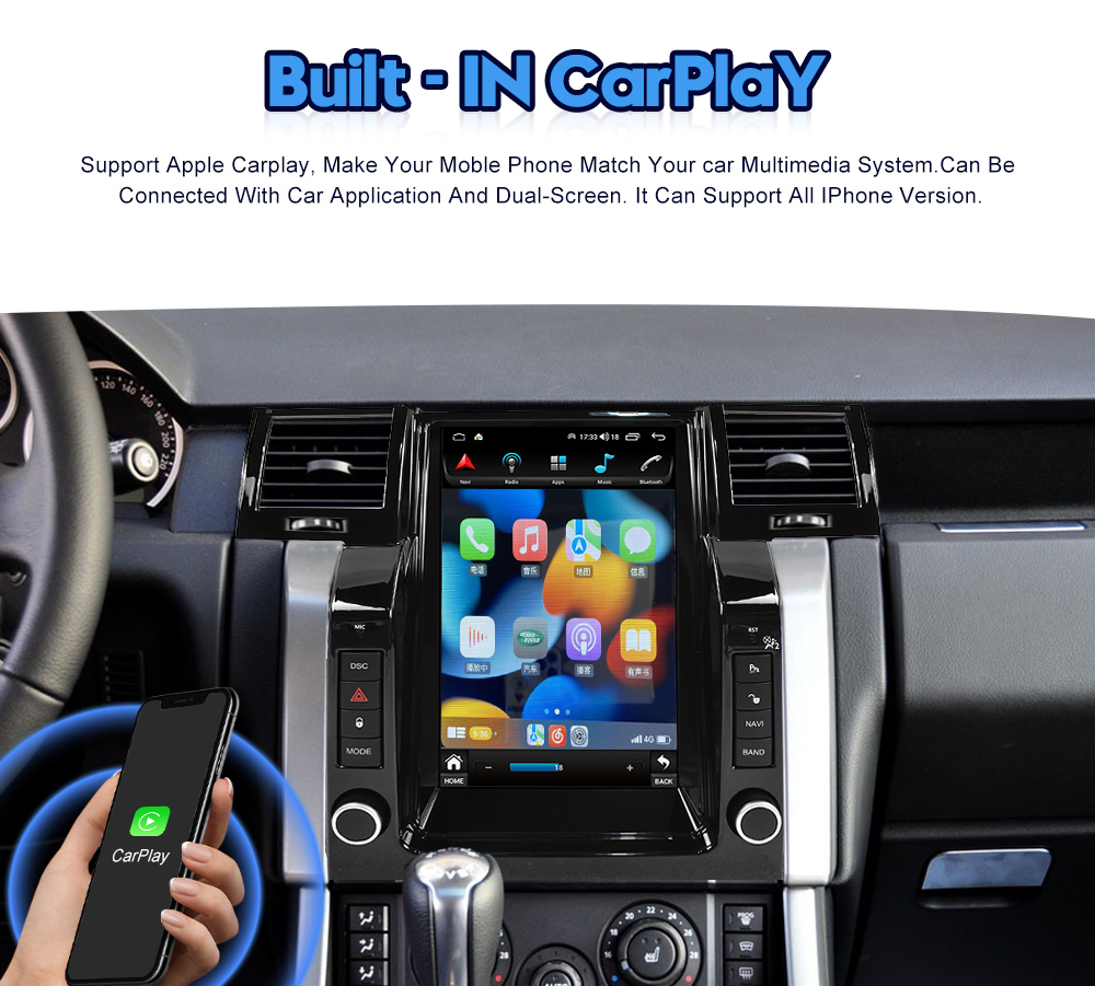 Viknav Car Radio For Range Rover Sport L320 (2005-2009) 12.1 Inch Android Auto Radio Vertical Screen Multimedia Player