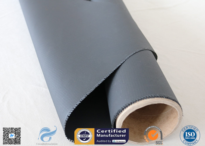 1m Wide 510g Black Silicone Coated Fiberglass Fabric Heat Insulation 50m Long