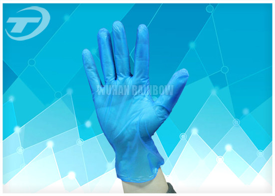 Disposable Vinyl Exam Gloves White Blue Light Powder Free Exam CE Certifiacted