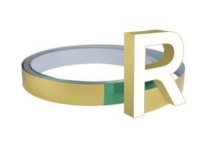 Quality 50/100 meters Gold Mirror Metallic Aluminum Channel Strips for Outdoor Advertising wholesale