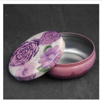 New creative promotional gift customed logo round drum shape tin package gift