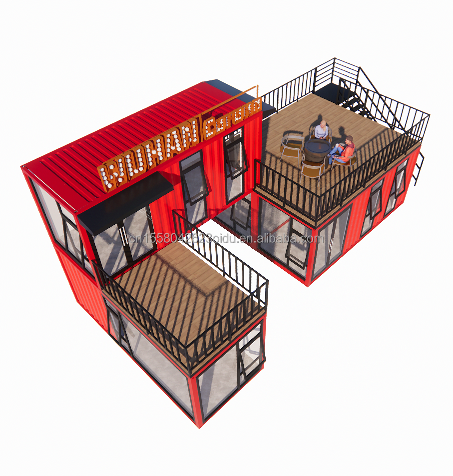 50/75/100mm Wave Sandwich Panel Container for Custom Hotel Made Bar Cafe Restaurant Store Shipping Container Coffee Shop
