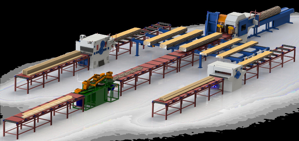 Automatic Multiple Blade Rip Saw Machine Heavy Weight Multi Ripsaw
