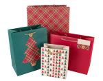 Custom Design Merry Christmas Xmas Paper Gift Bags With Honeycomb and POP UP