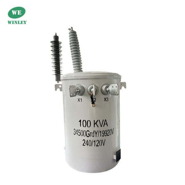 Pole Mounted Transformer Overhead Distribution Oil immersed Single Phase 100KVA