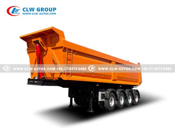 4 Axle U Shape Side Lifting Rear Tipping Trailer Dump Semi Trailer 30CBM 40ton