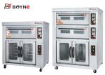High Temperature Electric Two Deck Four Trays Bakery Oven With Proofer For