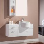 Modern Design Customized Round Bath Vanity Wooden Panel Bathroom Cabinet With