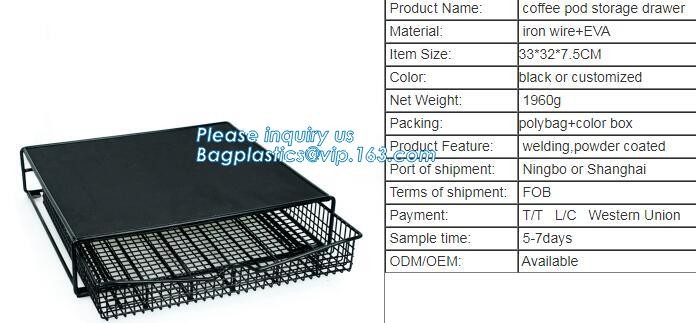 Manufacturer Simple Houseware Stackable 2 Tier Sliding Basket Drawer Organizer , Storage, Eco-friendly powder coated 2 t