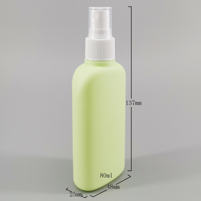 HDPE Green Square Travel Lotion 2.7oz Plastic Spray Bottle