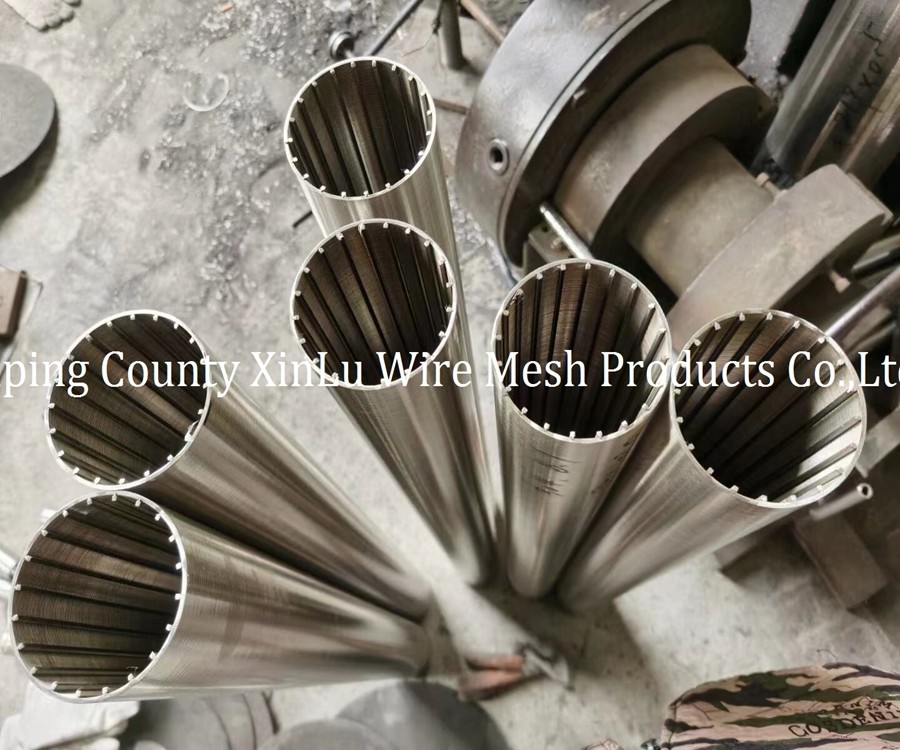Round 316L Stainless Steel Filter Element 30mm Slot Wedge Wire Pipe Non Magnetic