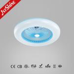 24" 7 ABS Blades Bedroom Ceiling Fan Light AC Motor 3 Color Led
