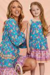 MOMMY KIDS BOHO RUFFLE DRESS
