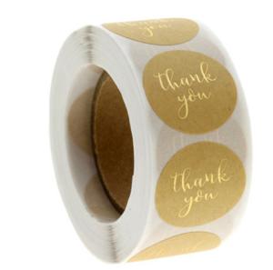 Quality Adhesive Gold Foil Round Stickers Waterproof Kiss Cut Stickers Custom wholesale