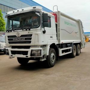 China 15 Ton 6x4 SHACMAN Garbage Truck With Hydraulic Lifter Garbage Bin on sale