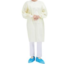 Quality Wholesale 20-100gsm Long Sleeve Non-woven Gowns in White Color for B2B Buyers wholesale