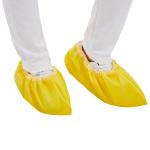 Yellow Disposable Shoe Cover 18x41cm 83g Waterproof Chemical Protective Film