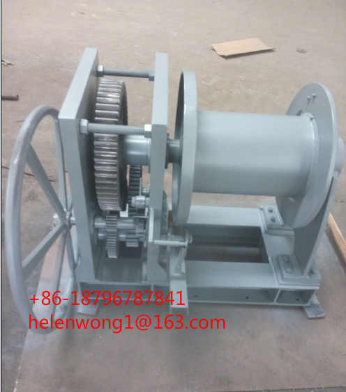 16mm wire rope 1200m wire length 1.8t marine hand winch manual winch