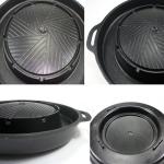 Korean Style Square Stovetop Grill Pan Aluminum Non Stick Smokeless Barbecue