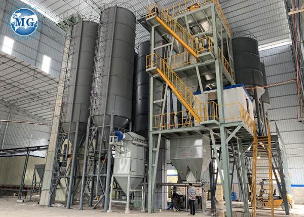 Automatic Dry Mortar Production Line For Tile Adhesive Wall Putty Plaster Powder