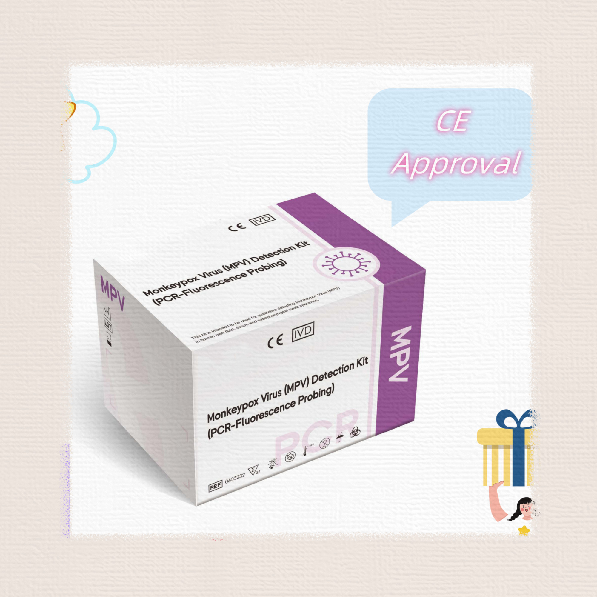 Monkeypox Virus MPXV Sensitivity Cassette Colloidal Gold Rapid Test Kit For Diagnosis