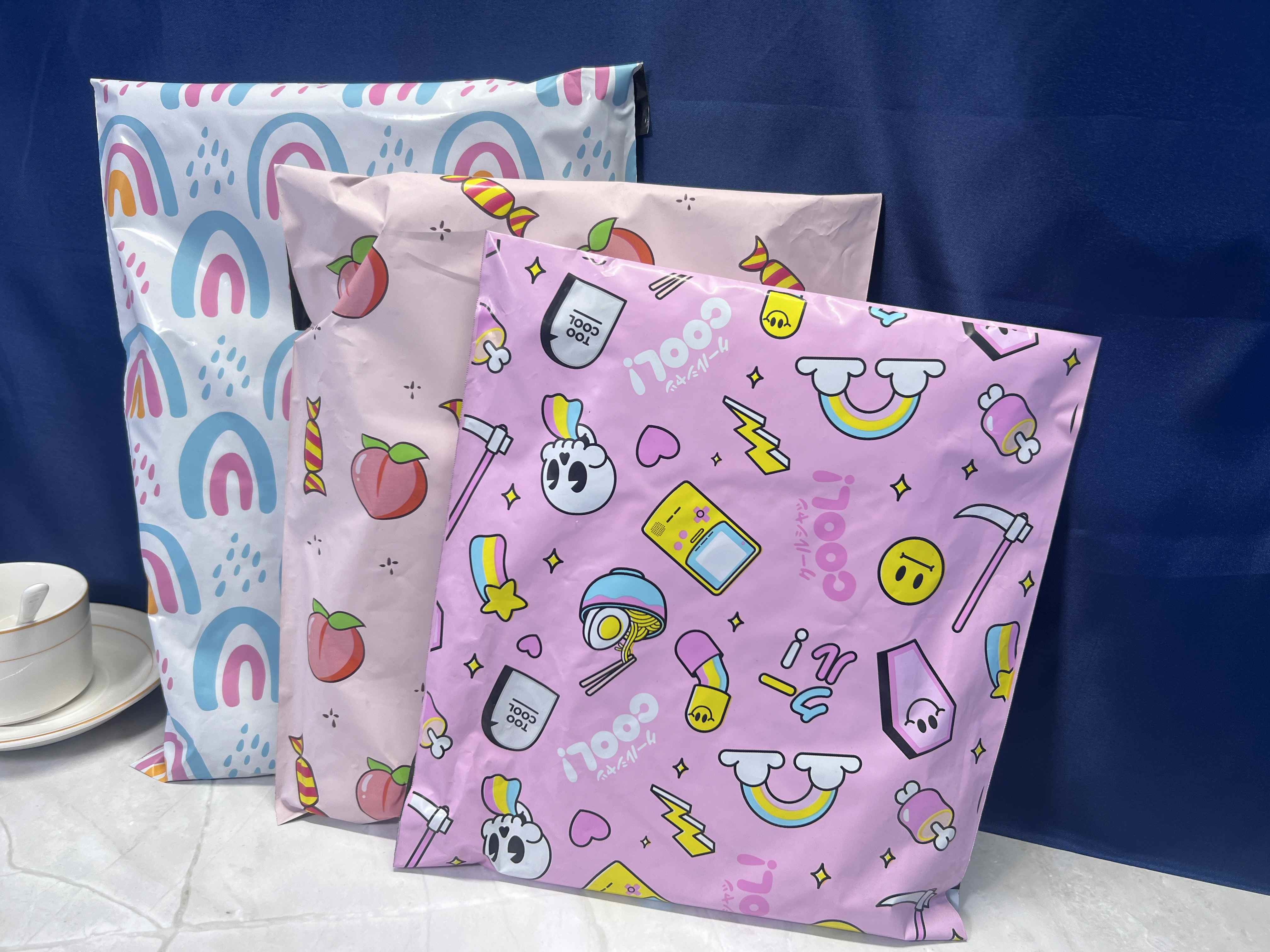 100pcs/Pack PE Shipping Bags Waterproof Tear Resistant Self Sealing Lightweight Durable Logistics Use