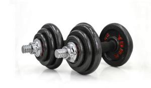 Quality cast iron adjustbale chromed dumbbell barbell 50kg with palstic case wholesale
