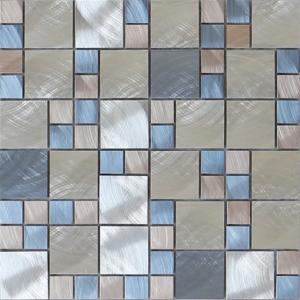 Quality Good quality brush finished metal mosaic tile puzzle pattern wholesale