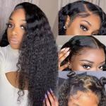 Deep Wave 13x4 13x6 HD Lace Front Human Hair Wig Brazilian Curly Preplucked Wig