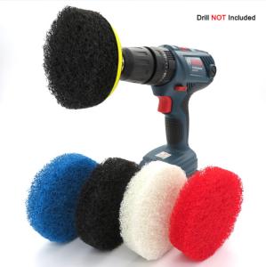 Quality ISO 4 &quot; Black Double Sided Industrial Scouring Pads For Polishing Rust Removal wholesale
