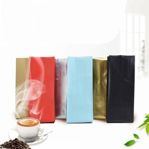 Quality Valve Zip Gold Low Humidity Coffee Packaging Pouch wholesale