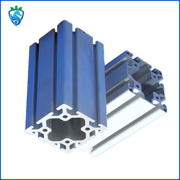 Industrial Aluminum Alloy Profiles 6063-T5 Silver White Alumina Assembly Line