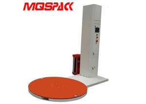 Quality White And Orange Semi Automatic Pallet Pre Stretch Wrapping Machine wholesale