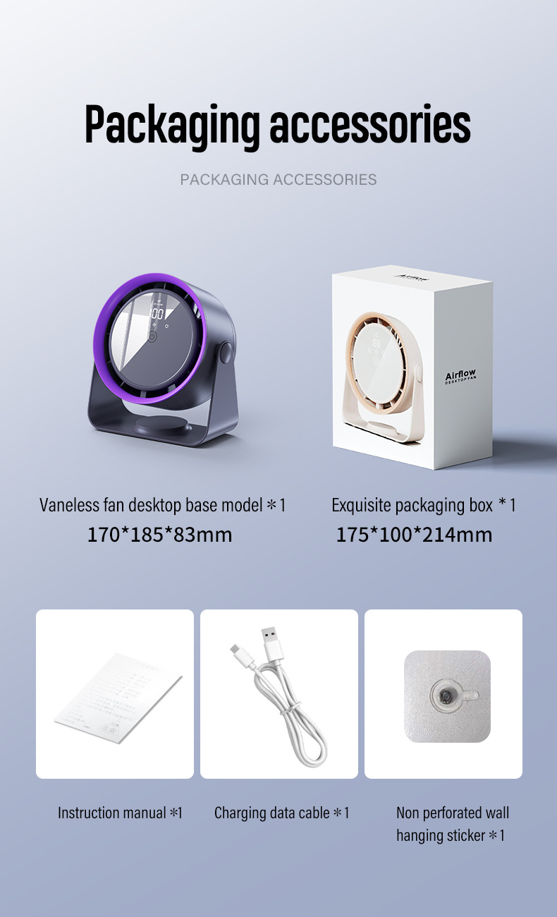 Strong Wind 2 in 1 Portable Desktop Mini USB Fan for Home Office Cooler Desktop