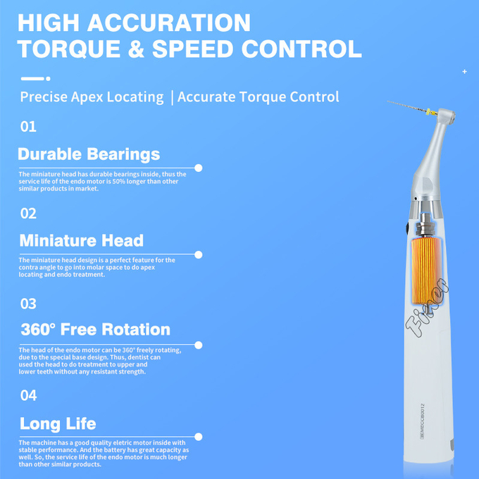 6:1 Wireless Endo Motor Apex Locator For Endodontic Root Canal Treatment