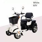 Household four-wheel electric vehicle small scooter three-seat adjustable