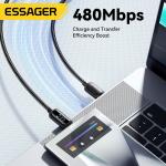 Zinc Alloy USB C Fast Charging Cable 60W 100W ESSAGER ES-X57 Series