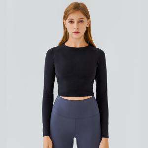 Quality Pro Skin Breathable Long Sleeve Workout Ladies Yoga Tops Slim Fit Casual Shirts wholesale
