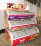 278L wall displayer upright ice cream display showcase freezer Walls ice cream