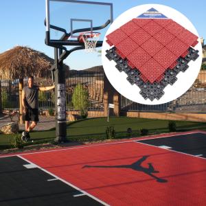 Quality 30.48*30.48cm Basketball Court Tiles PP Interlocking Sports Flooring wholesale