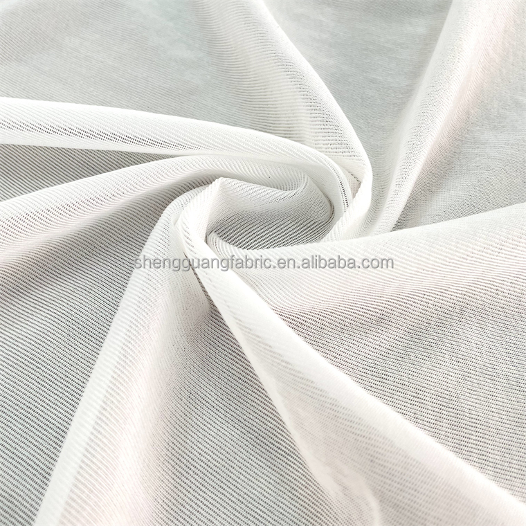 100%polyester knitted 4 way stretch unbleached grey fabric