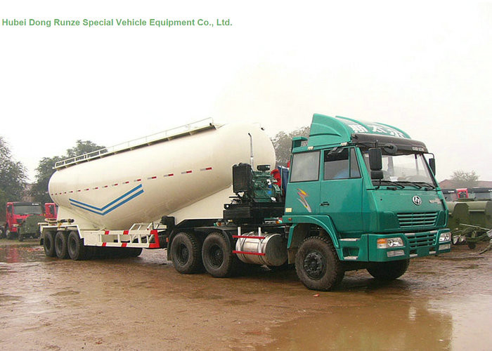 Bulk Cement Tank Semi Trailer For Transportation , Tanker Truck Trailer 40cbm Capaciy