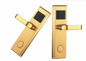 Quality PVD Gold Modern House LOCK Hotel Entrance Lock with Card / Card Open wholesale