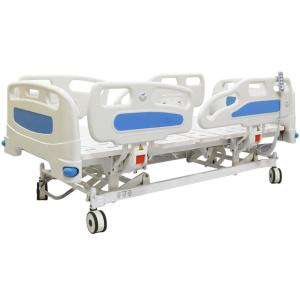 Quality Portable Casters Metal 3 Function Folding Medical Clinic Furniture Adjustable Electric Nursing Patient Hospital Bed wholesale